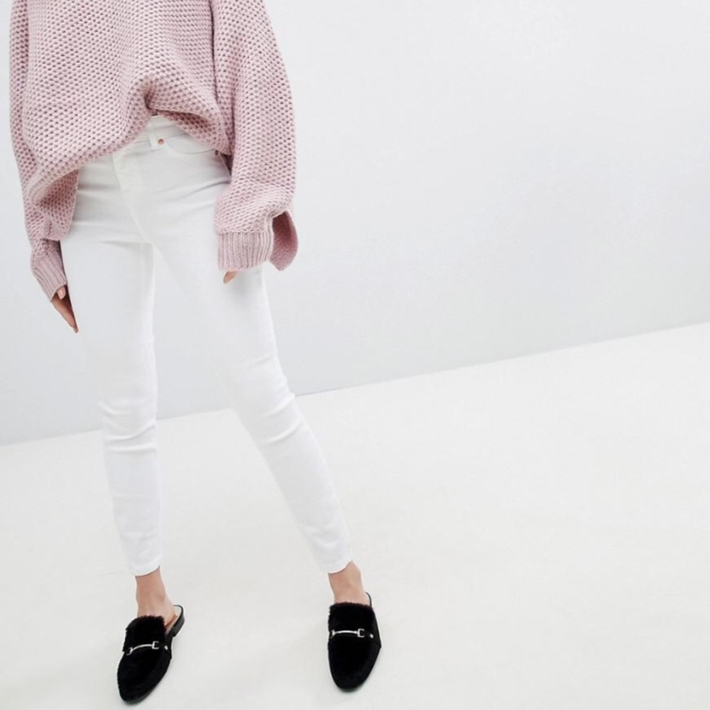 New Look High Rise Skinny White Jean